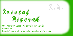 kristof mizerak business card