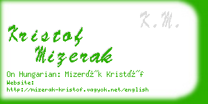 kristof mizerak business card